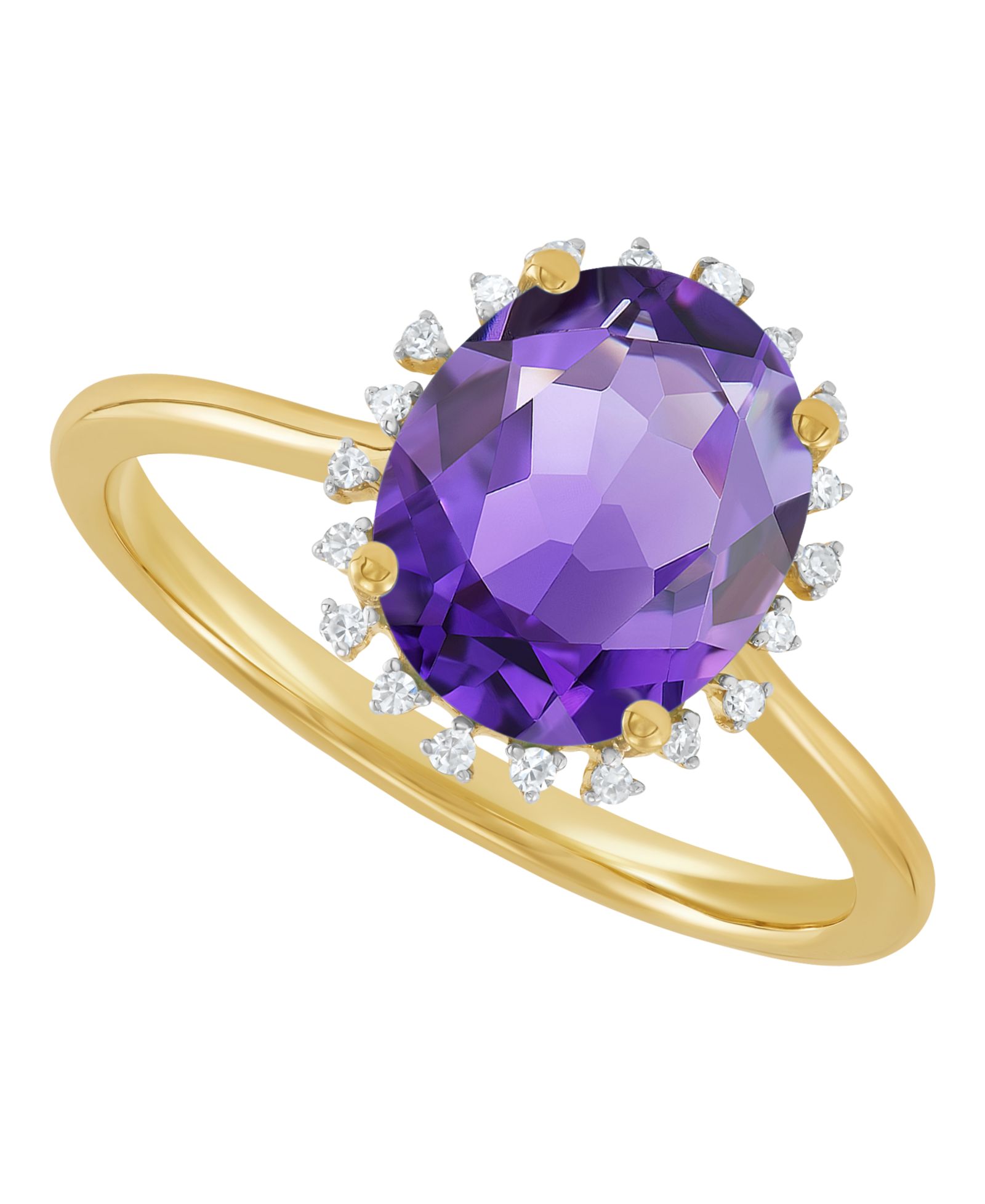 Кольцо Macy's Citrine & Diamond Accent 10k Yellow Gold