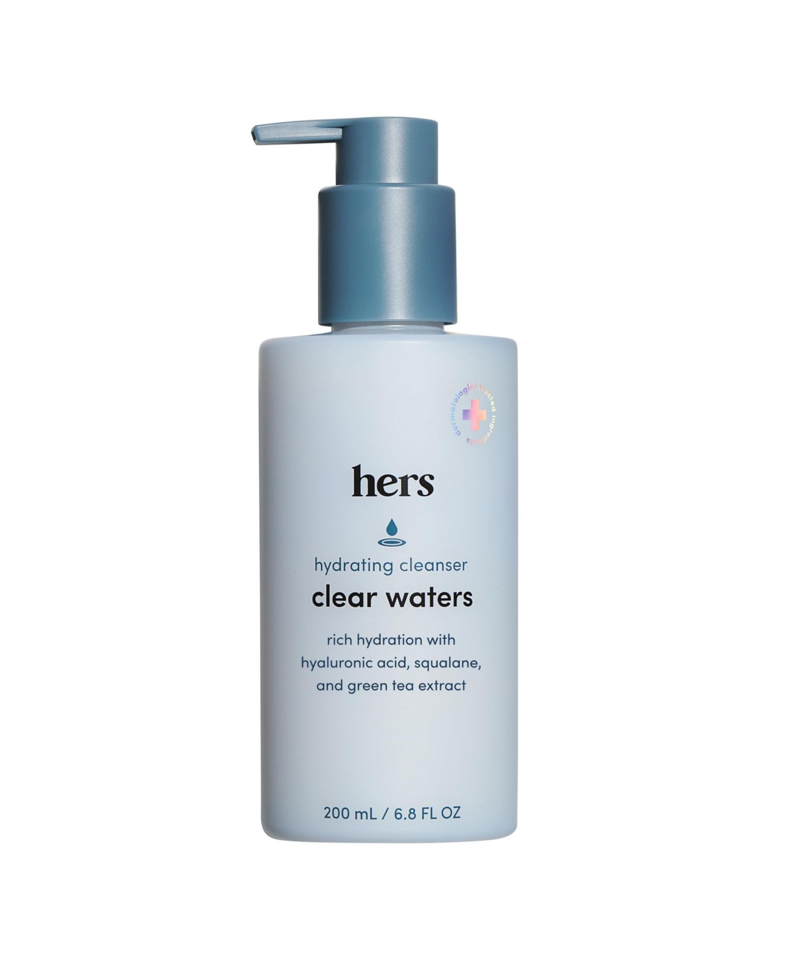 HIMS & HERS Clear Waters Hydrating Cleanser - Face Wash Made for All Skin Types -Contains Hyaluronic Acid, Squalane, and Green Tea Extract - 6.8 fl oz
