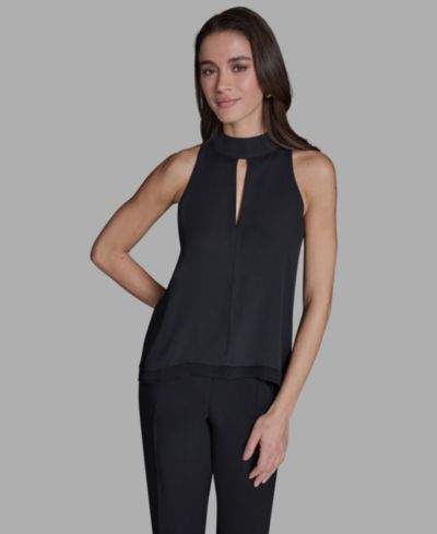 BCBG женская блузка без рукавов с воротником Halter