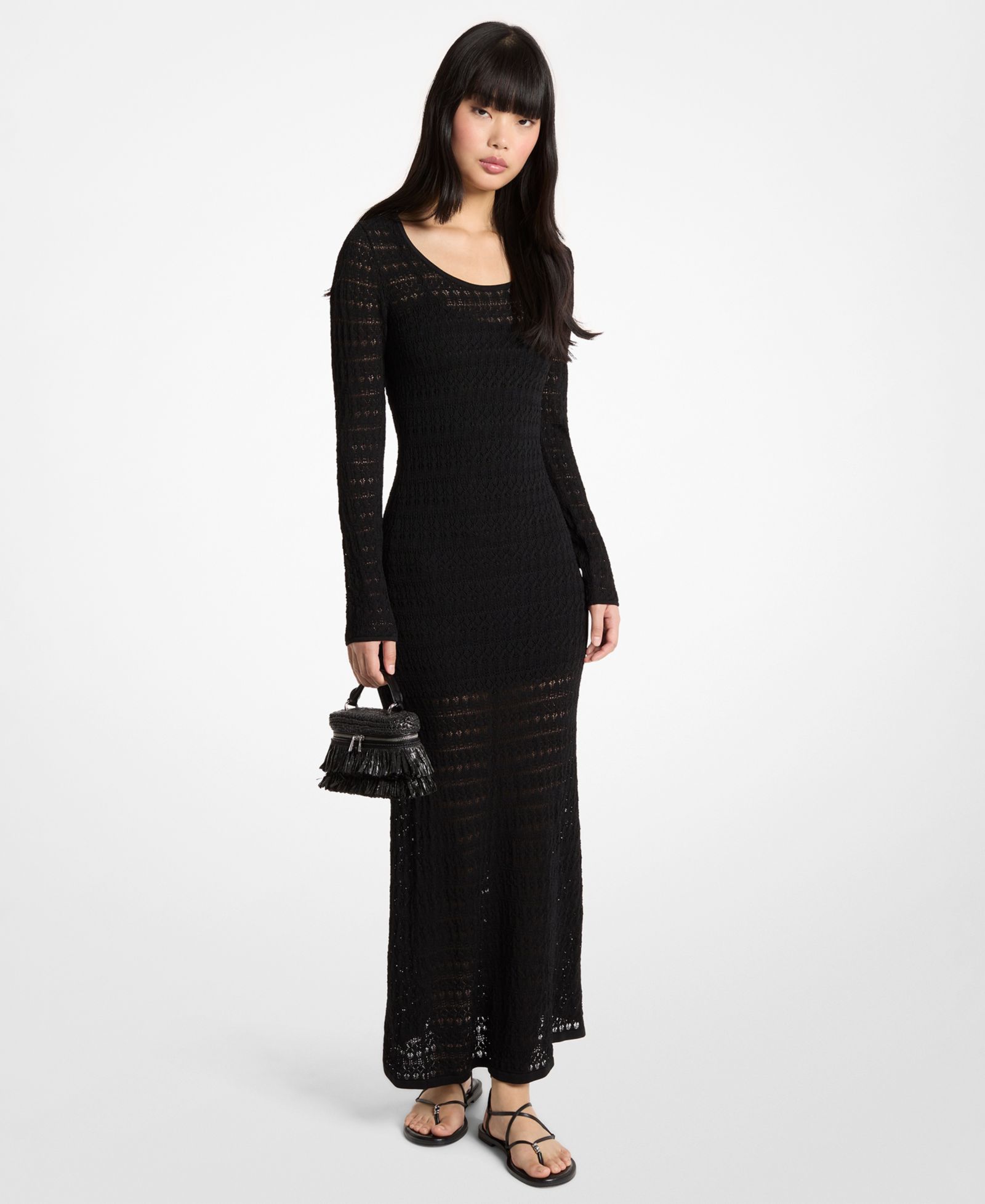 Женское платье-макси Michael Kors Pointelle Scoop Neck