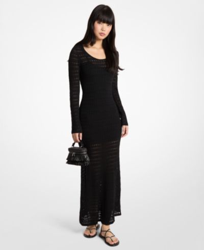 Женское платье-макси Michael Kors Pointelle Scoop Neck