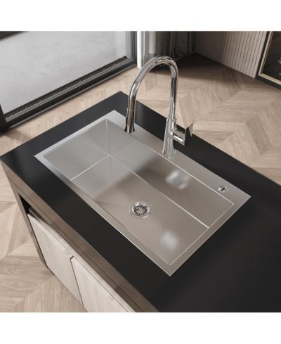 Кухонная мойка flynama из нержавеющей стали brushed nickel, одна чаша, ручная работа