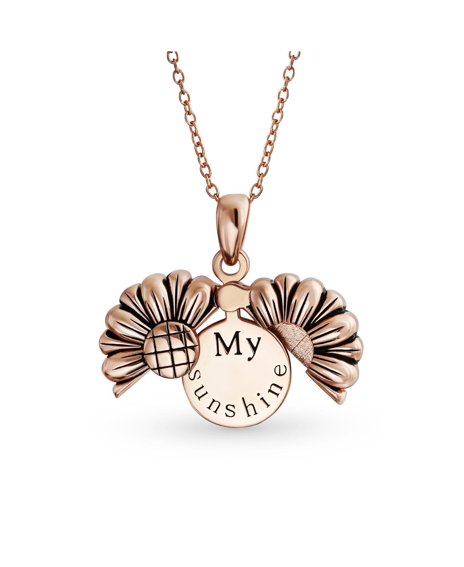 Bling Jewelry кулон-локет My SUNSHINE, подсолнух, позолоченное серебро.925
