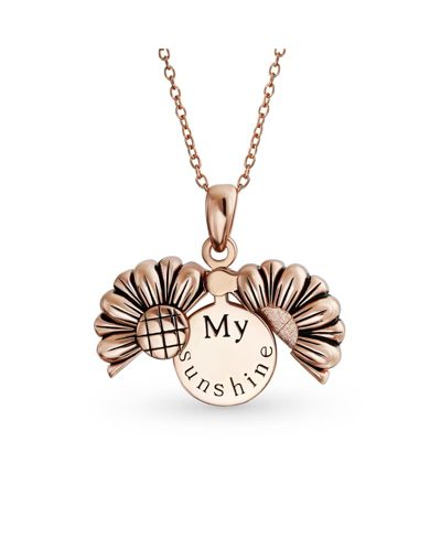 Bling Jewelry кулон-локет My SUNSHINE, подсолнух, позолоченное серебро.925