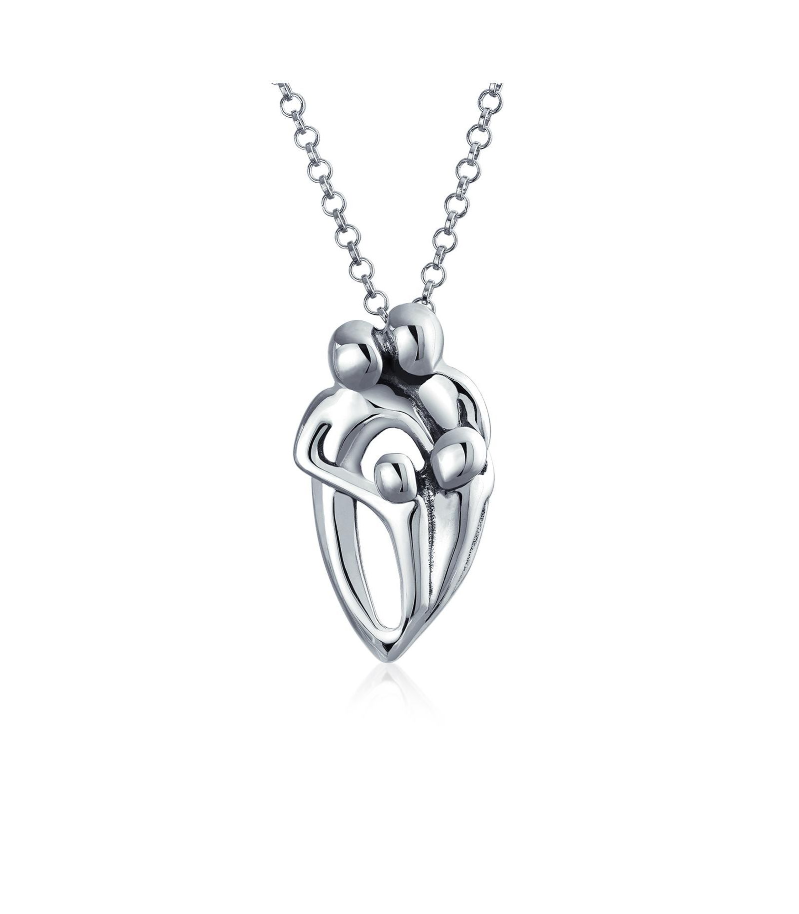 Подвесное колье Bling Jewelry Mother Day Loving Family Father, Mother, Child из стерлингового серебра.925