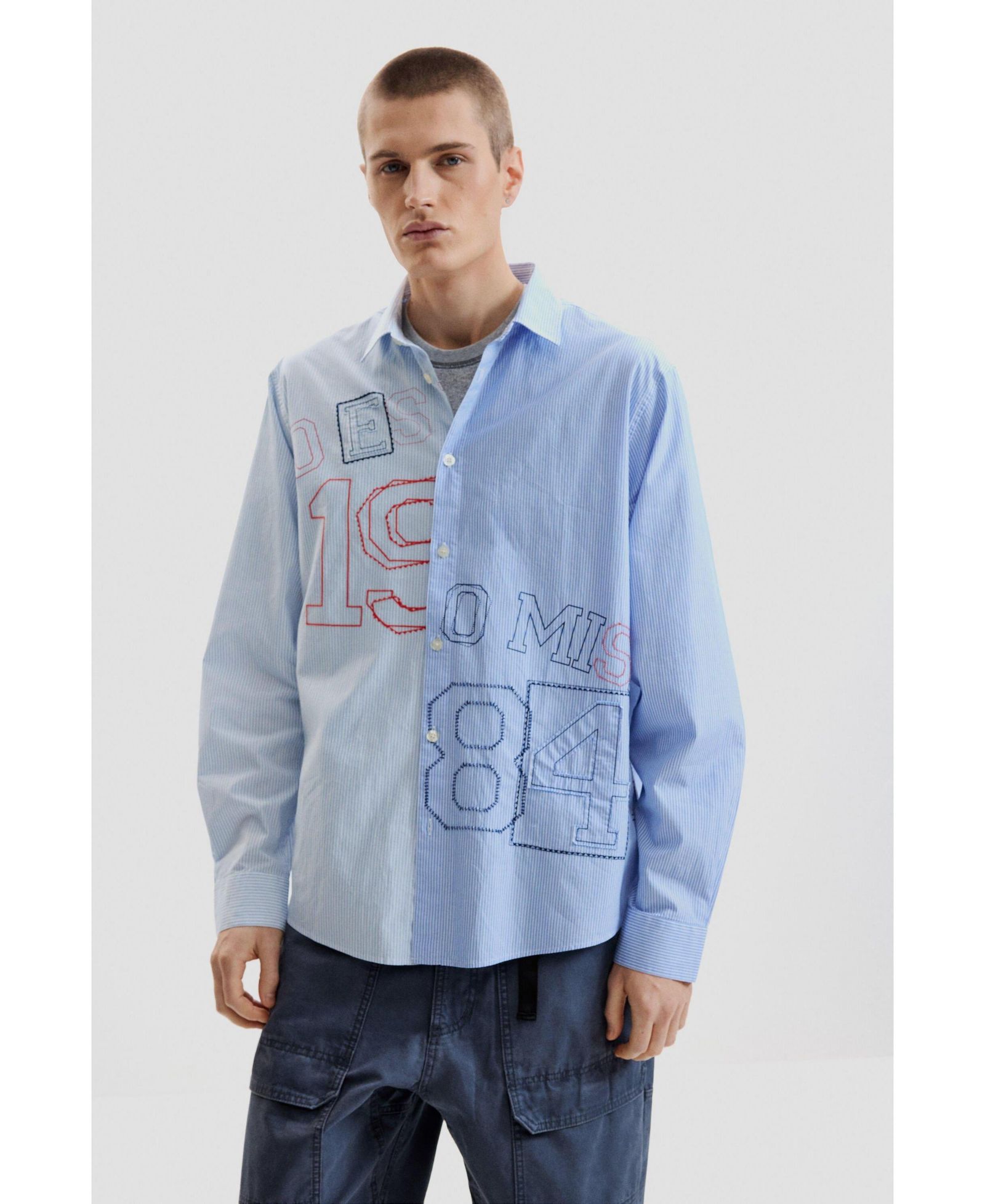 Мужская рубашка Desigual с вышивкой