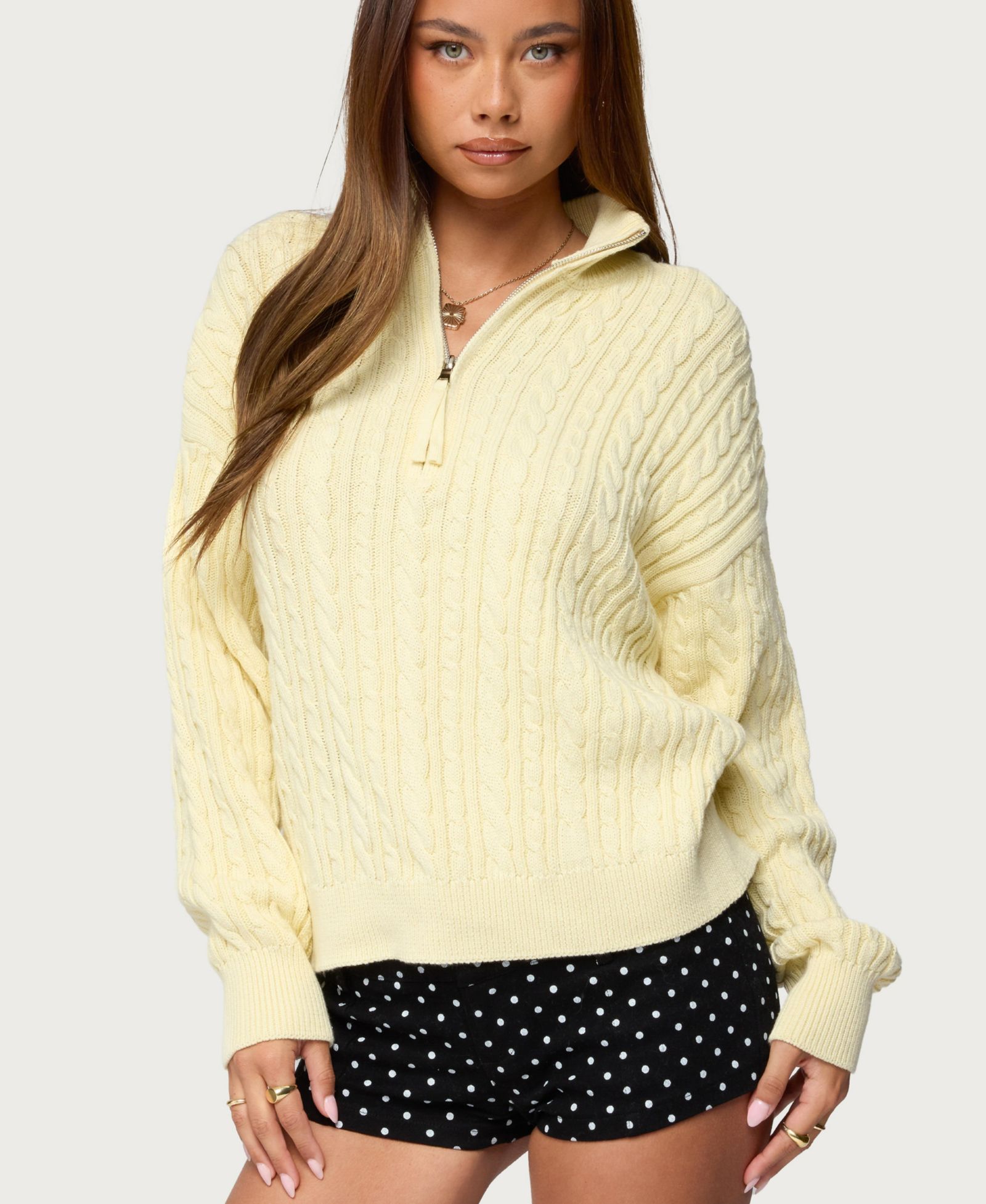 Edikted Women's Sarie вязаный джемпер с молнией