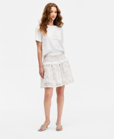On 34th Women's Crochet Drop-Waist Mini Skirt, Macy's Exclusive