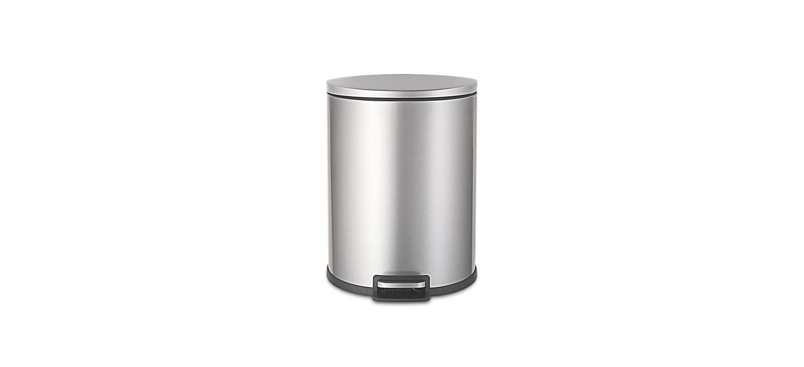 NINESTARS Step-On Trash Can 13.2 Gallon, D Shaped Stainless Steel
