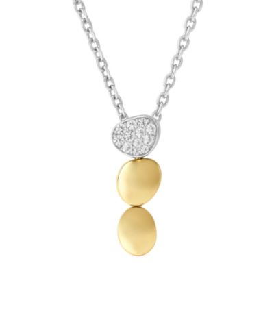 Подвеска Diamond в серебре и 14k Gold Over Sterling Silver