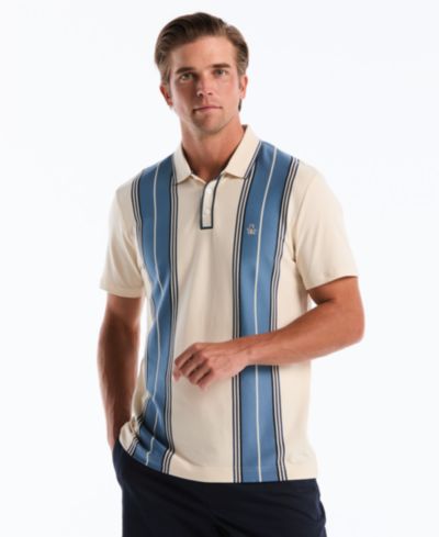 Original Penguin Мужская рубашка-поло Cotton Jacquard Vertical Stripe Short-Sleeve