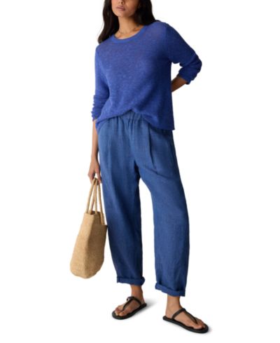 Eileen Fisher Women's & Plus Size High-Waisted Pull-On Ankle Pants