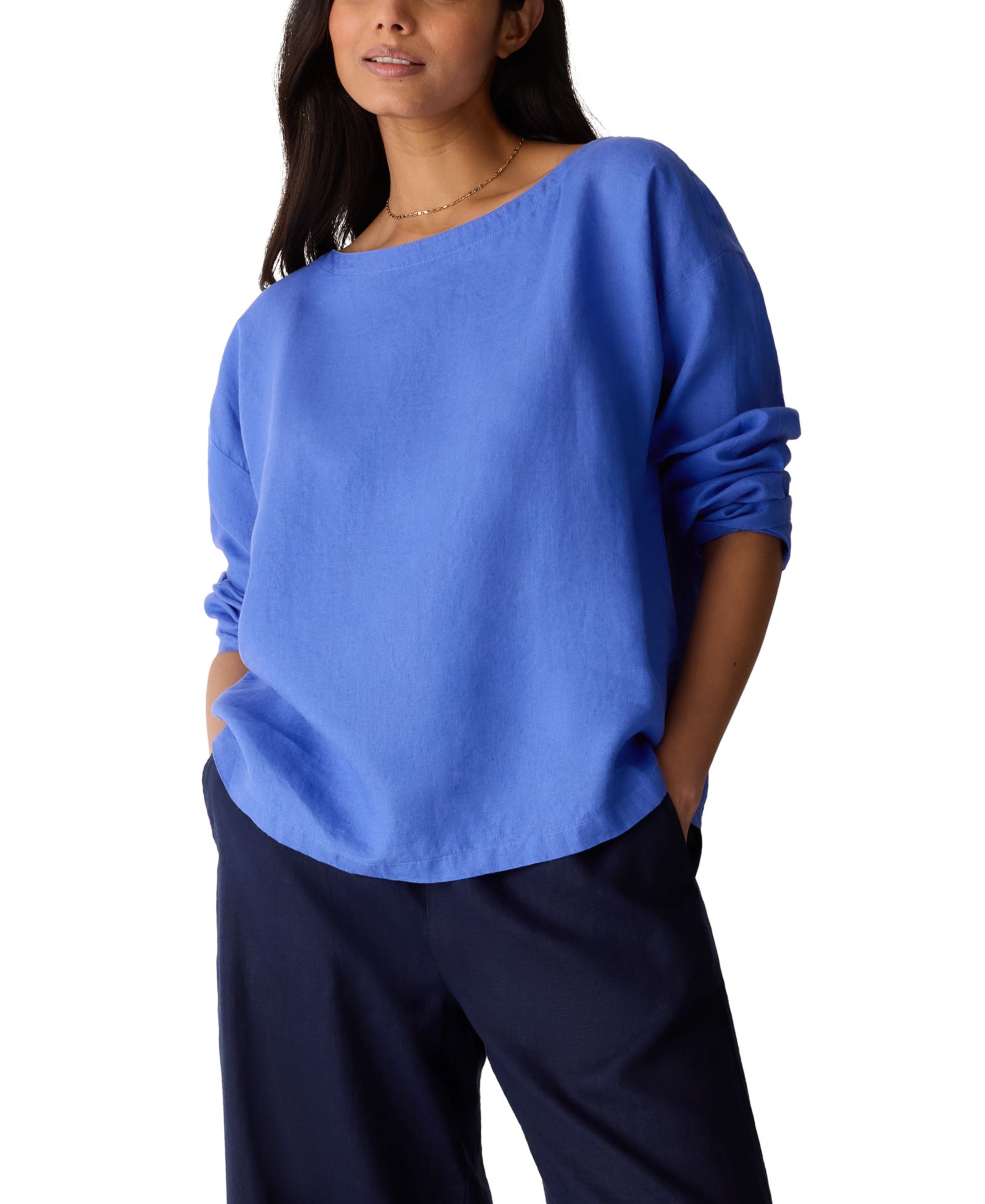 Eileen Fisher Women's Boat Neck Boxy Top, Regular & Plus Size