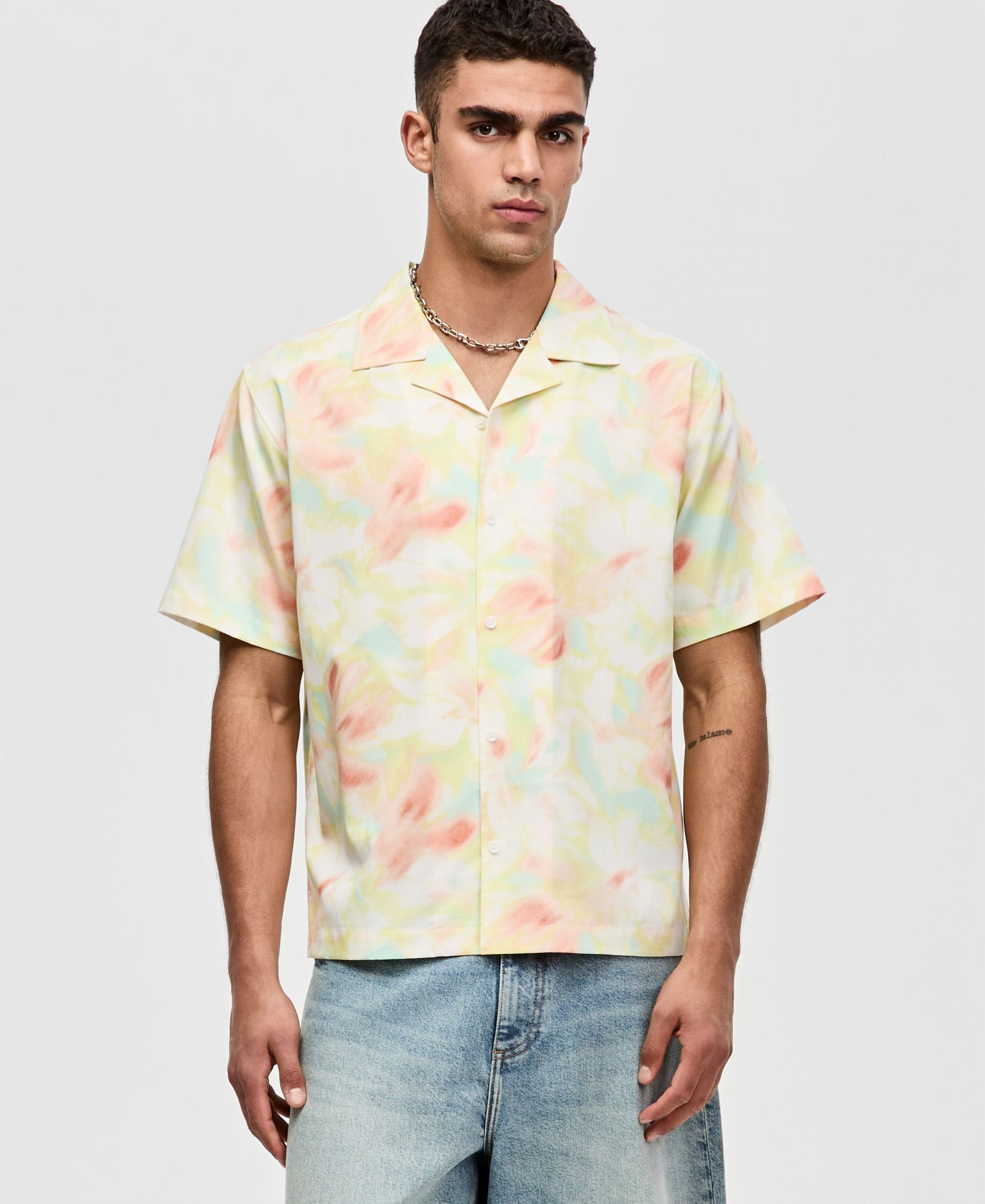 Mode of One Men's Relaxed-Fit Floral Short-Sleeve Shirt, Macy's Exclusive