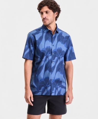 Мужская рубашка Alfani Short-Sleeve Shadow Floral