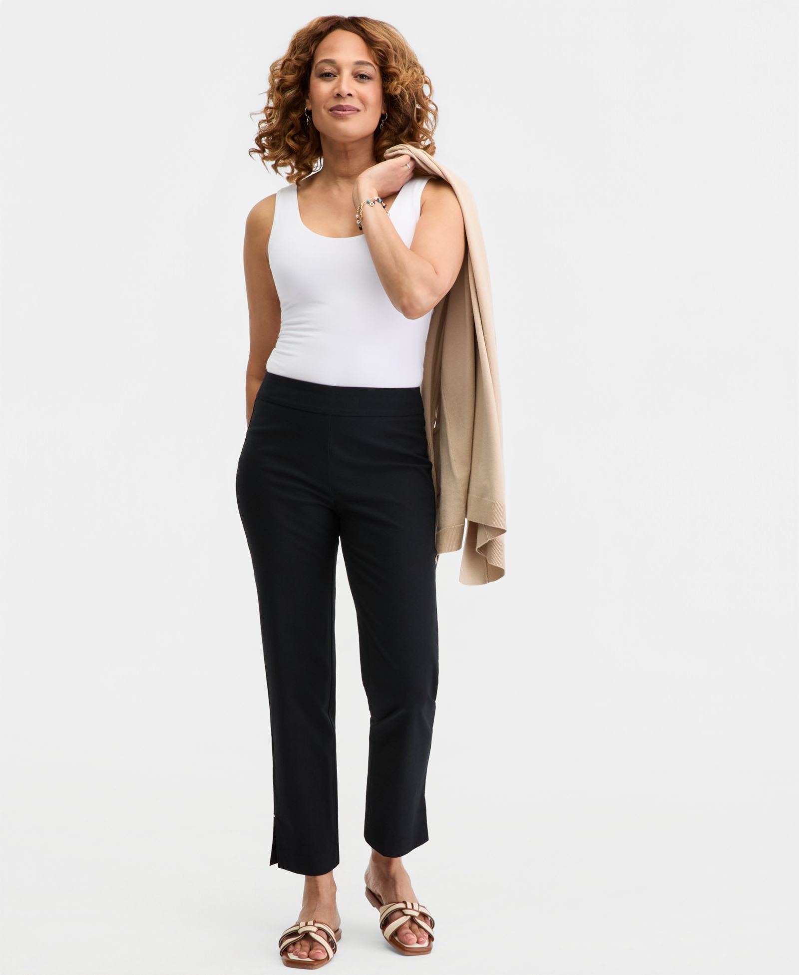 JM Collection Women's Mid-Rise Straight-Leg Pull-on Pants, Macy's Exclusive