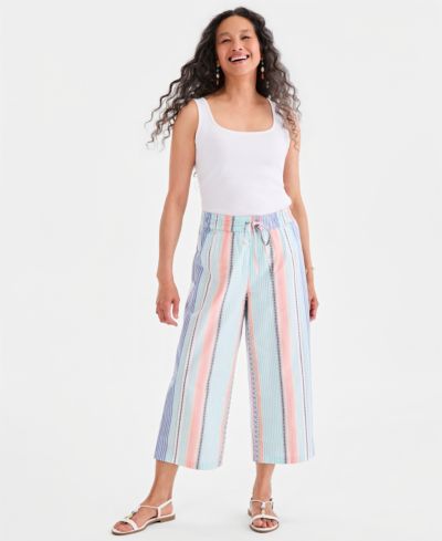 Брюки Style & Co Women's Cotton Drawstring Pull-On