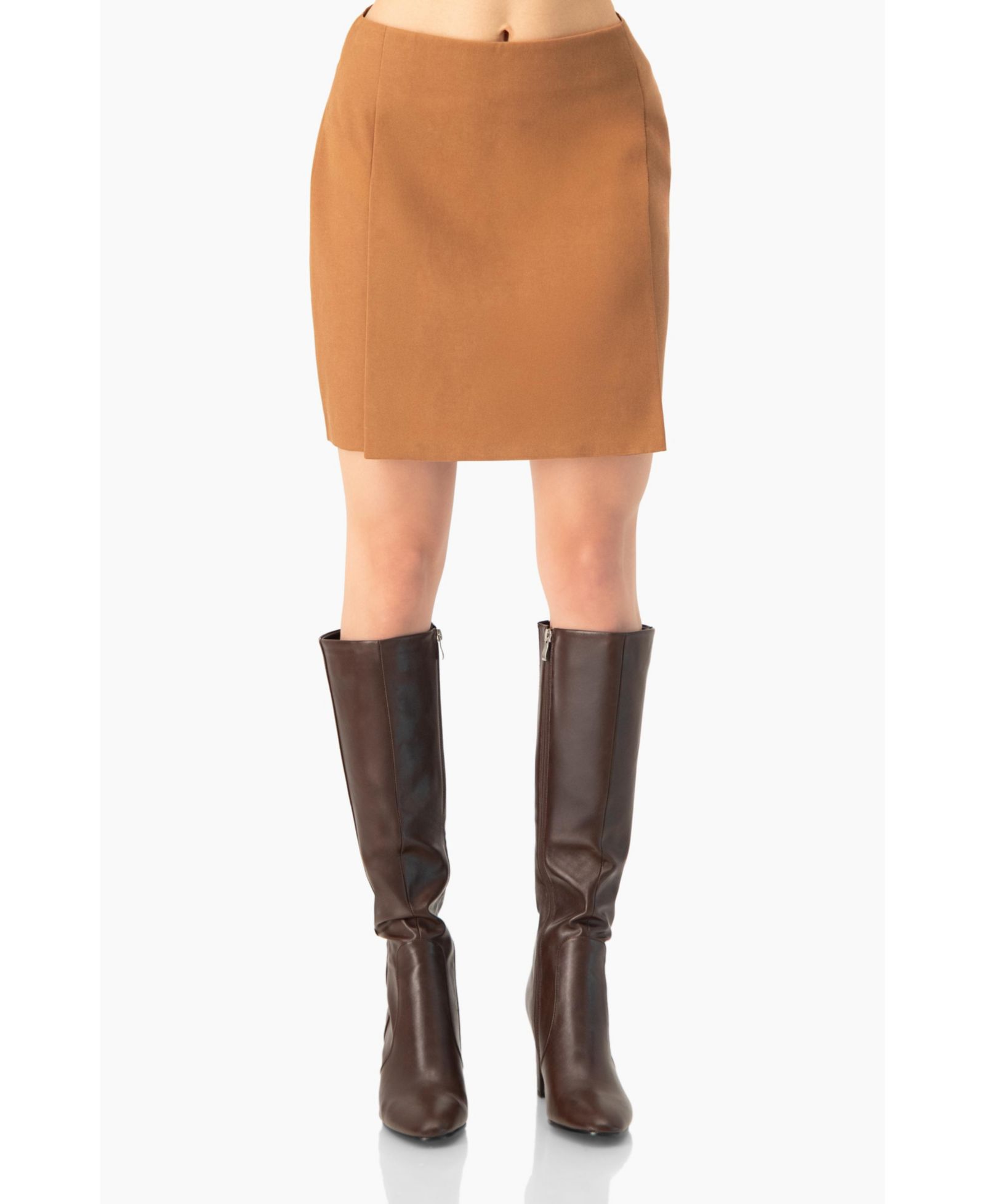 Ivonne Women's Short Straight Skirt with Back Zipper