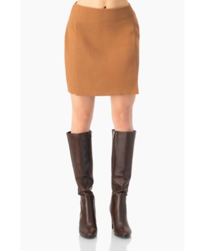 Ivonne Women's Short Straight Skirt with Back Zipper