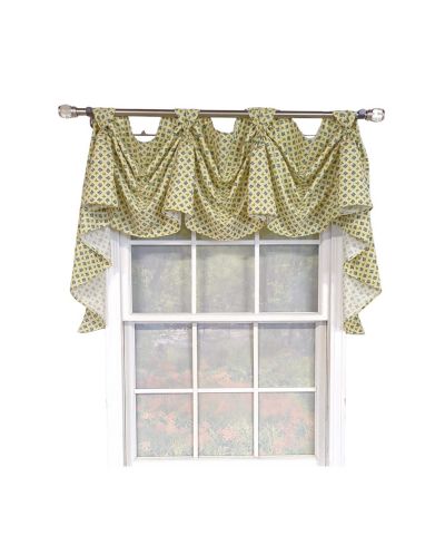 Штора для окна RLF Home Little Treasure 3-S Victory, 100% хлопок, желтая, 54" x 25"
