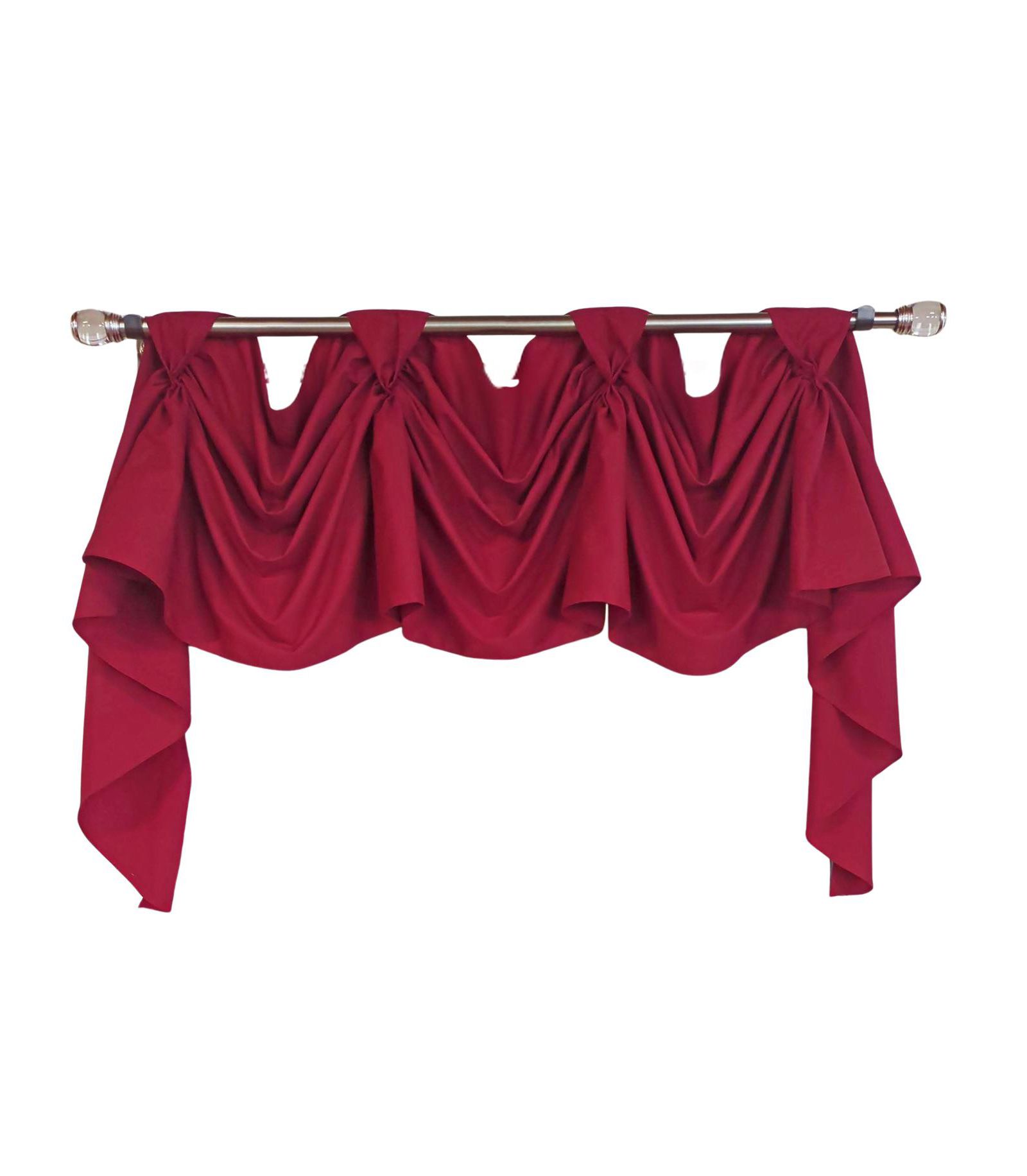 RLF Home Classic Twil 3-S Victory 100% Cotton Tab Top Swag Window Curtain 54" x 25"