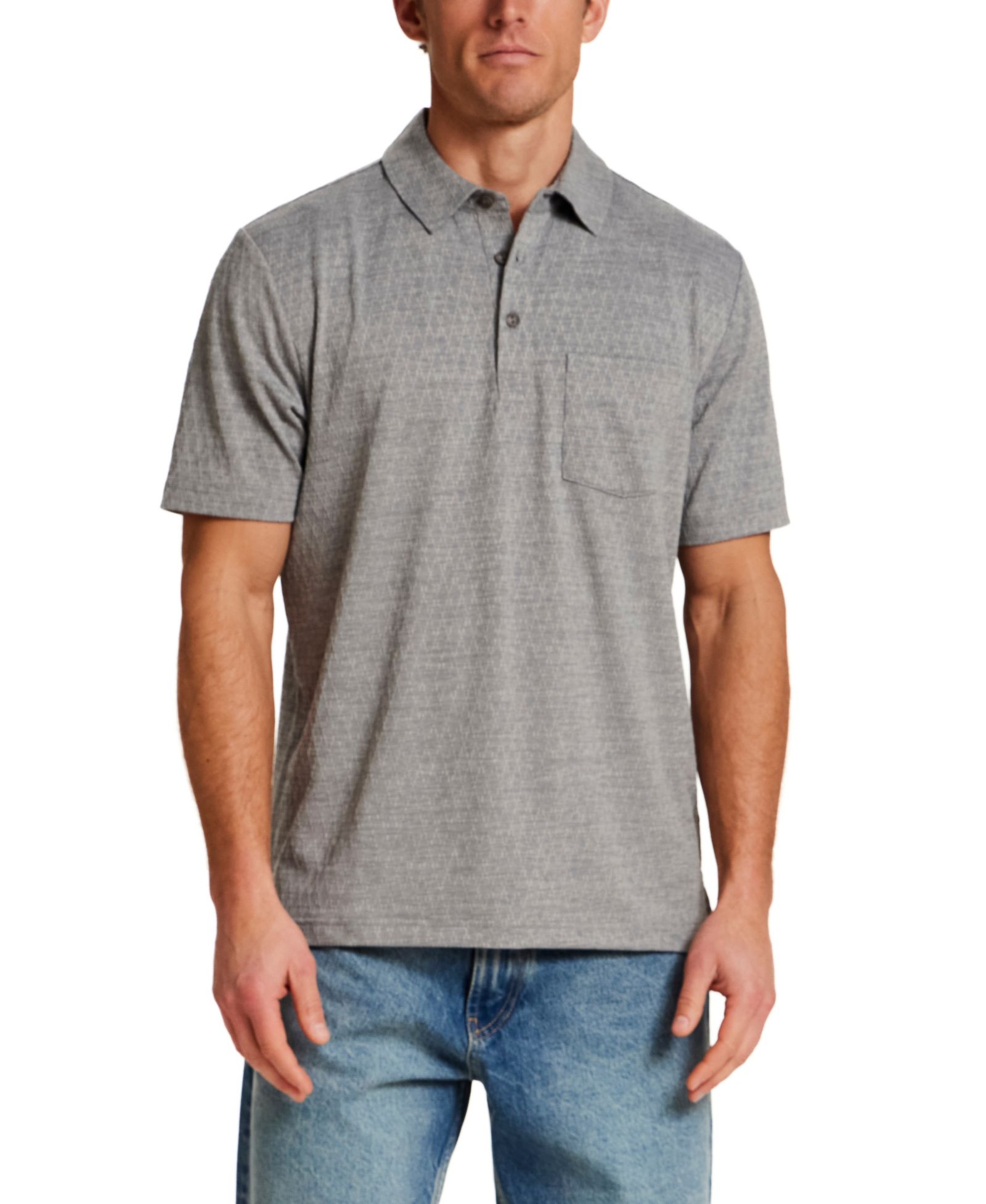 Weatherproof Vintage Мужской Diamond Textured Polo Shirt