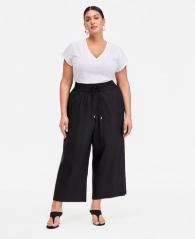 Женские брюки Plus Size I.N.C. International Concepts High-Rise Cropped Wide-Leg
