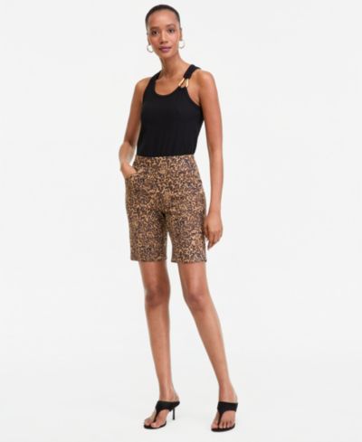 Женские шорты I.N.C. International Concepts Printed Pull-On Bermuda