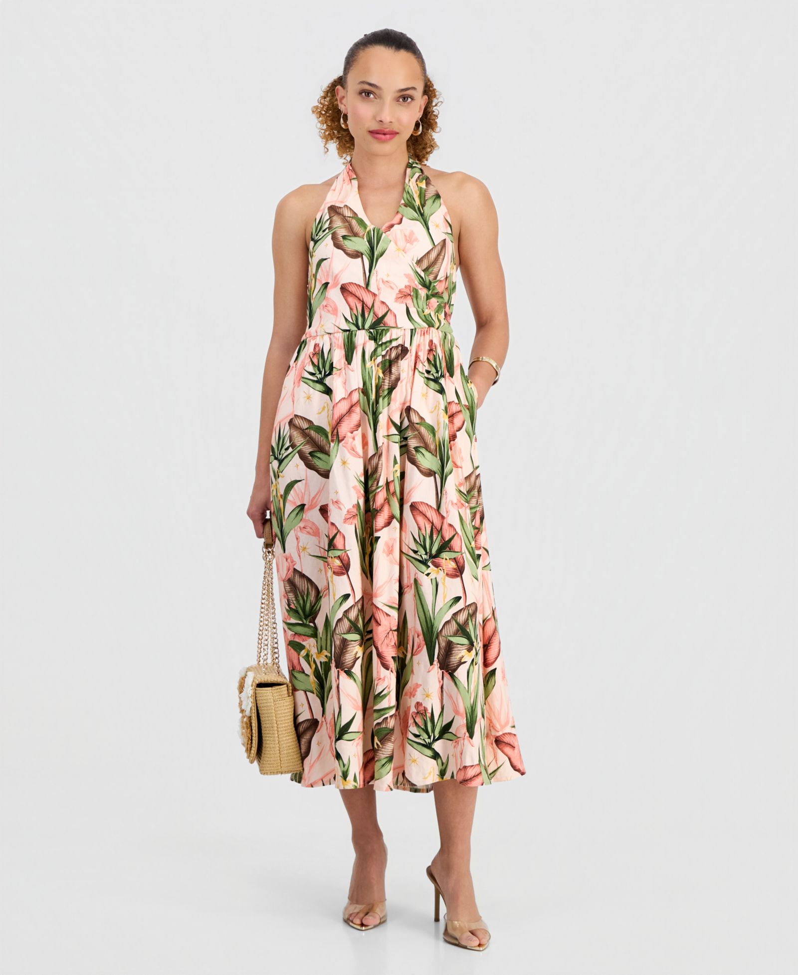 Женское миди-платье I.N.C. International Concepts Petite Halter