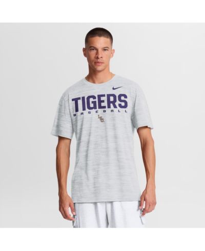 Nike Мужская белая футболка Nike LSU Tigers Dugout Velocity Dri-FIT