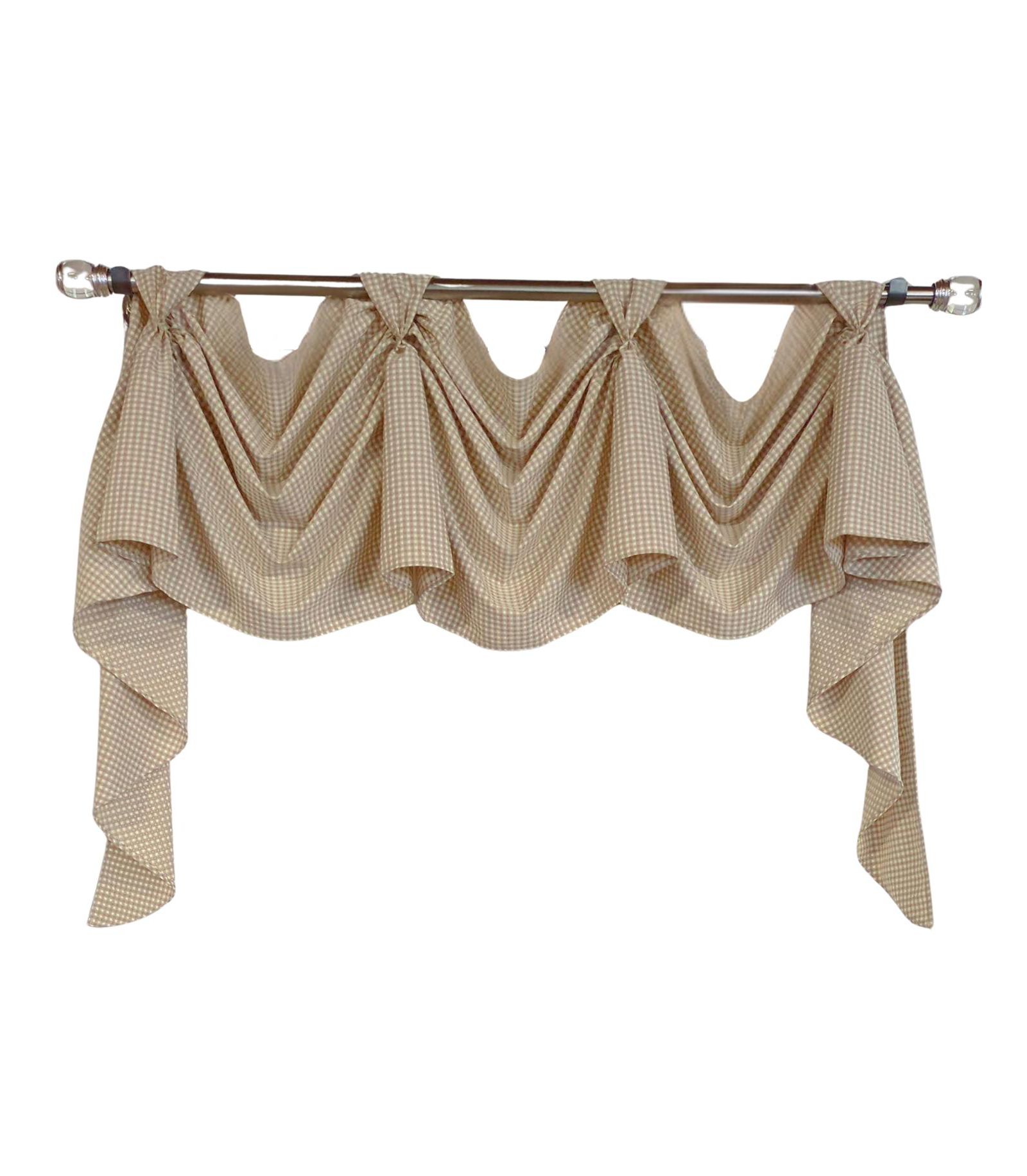 RLF Home Colburn 3-S Victory 100% Cotton Tab Top Swag Window Curtain 54" x 25"