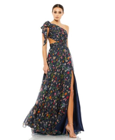 Вечернее платье Mac Duggal Petite One-Shoulder Cut-Out Flowy