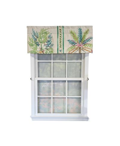RLF Home Felicity Tailored 100% Cotton Rod Pocket Lined Window Valance
