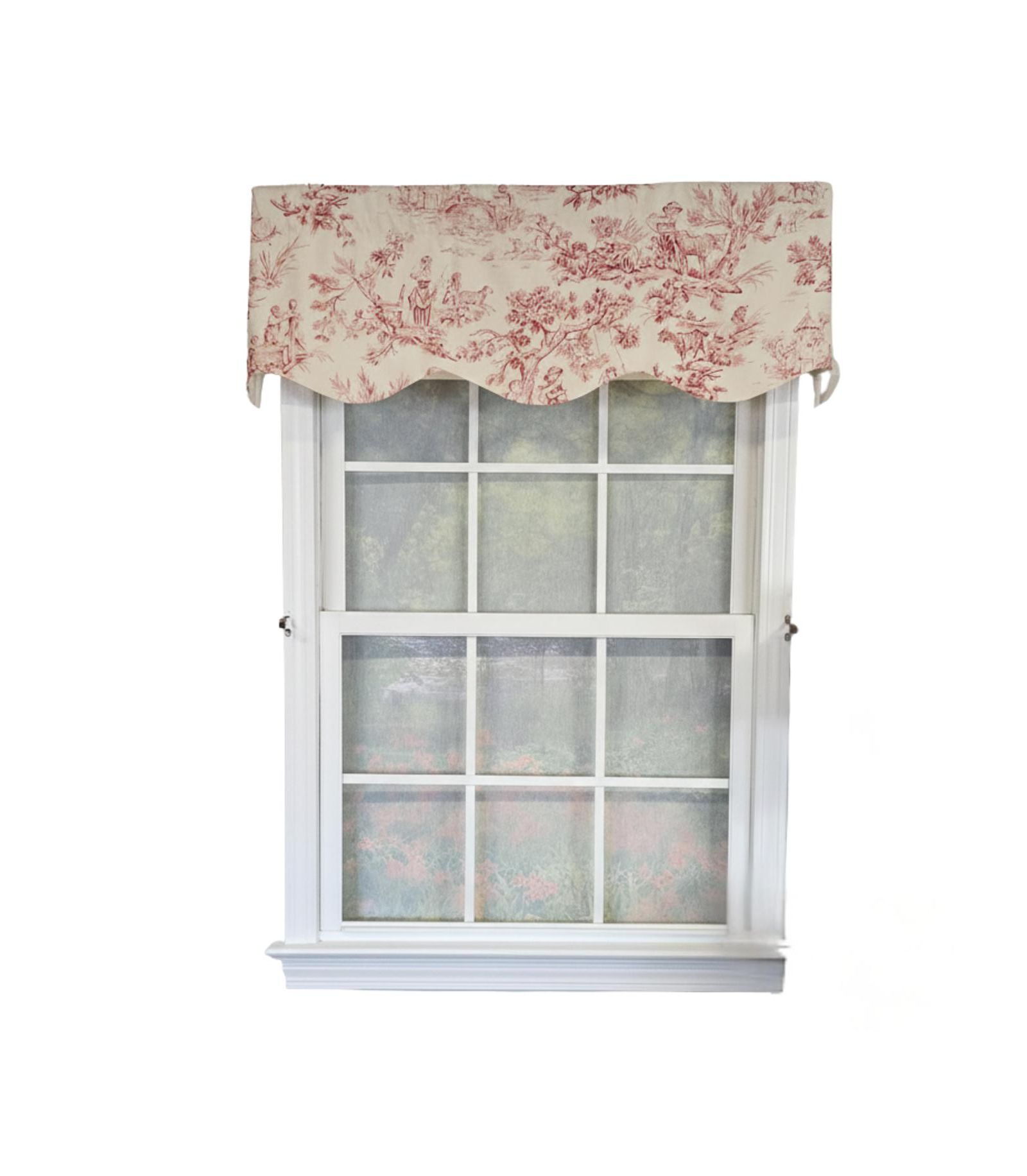 RLF Home Victorian Provance 100% Cotton Rod Pocket Lined  Window Valance 50" x 15"