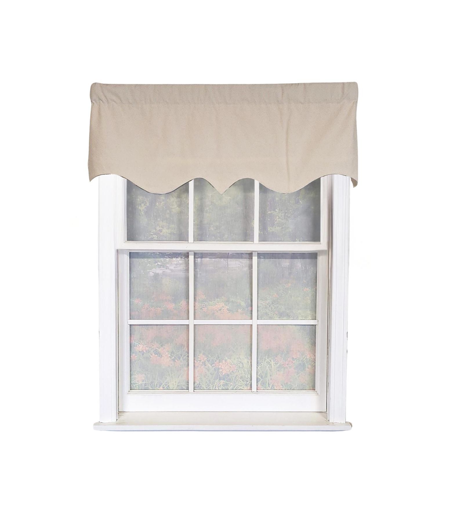 RLF Home Soft Duck  Regal 100% Cotton Rod Pocket Lined  Window Valance 50" x 17"