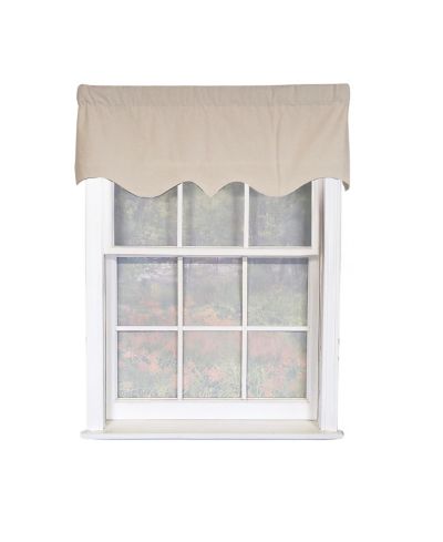 RLF Home Soft Duck  Regal 100% Cotton Rod Pocket Lined  Window Valance 50" x 17"