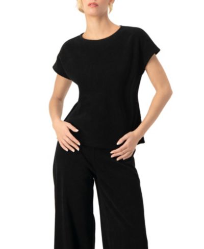 Ivonne Women's Corduroy Off-Shoulder Top