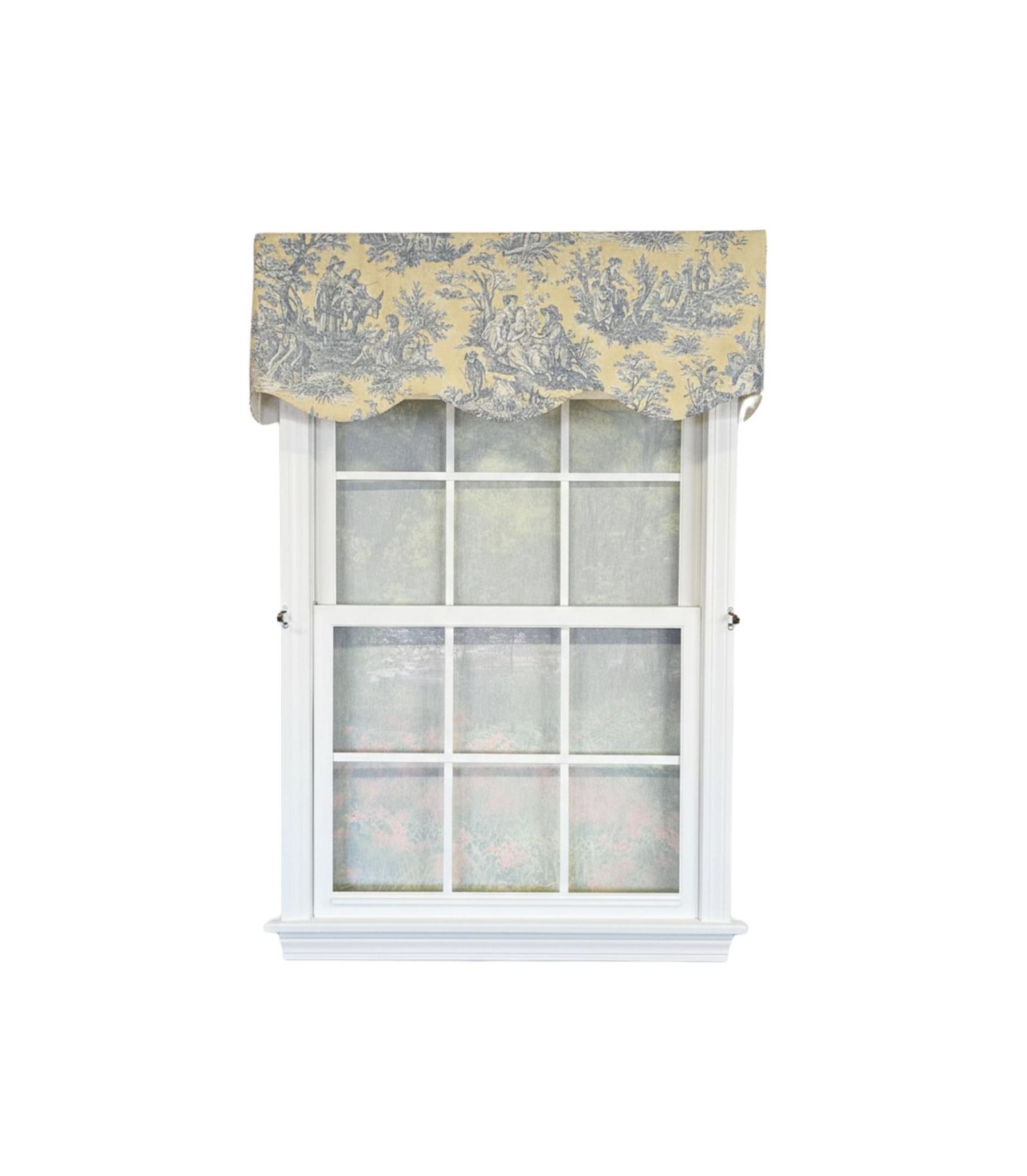 RLF Home Colonial Provance 100% Cotton Rod Pocket Lined  Window Valance 50" x 15"