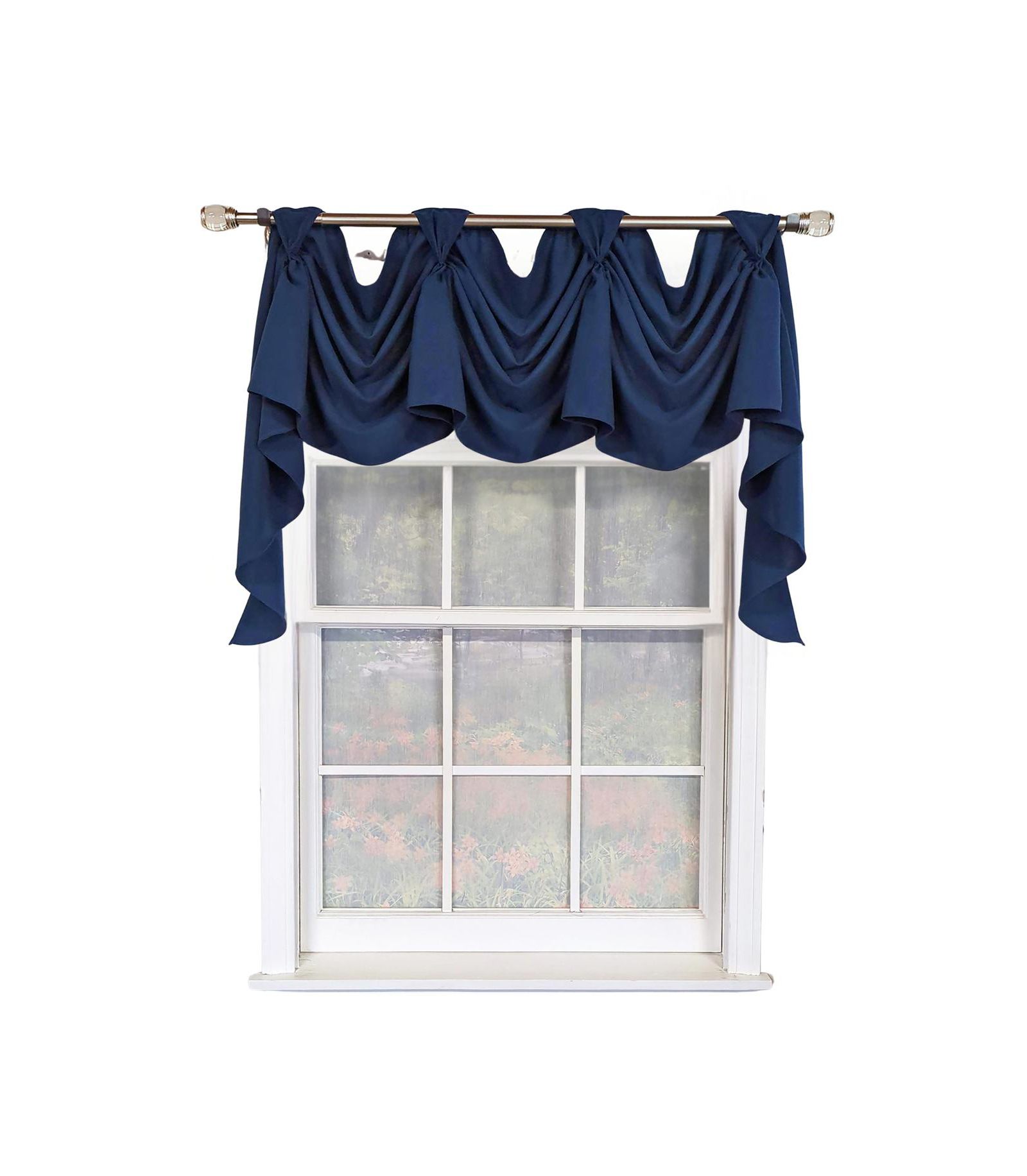 Декоративная оконная штора RLF Home Classic Solid 3-S Victory 54" x 25" Navy