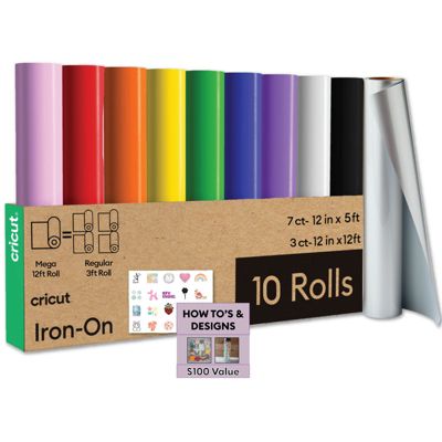 Набор термотрансферной виниловой пленки Cricut Rainbow Iron-On Rolls