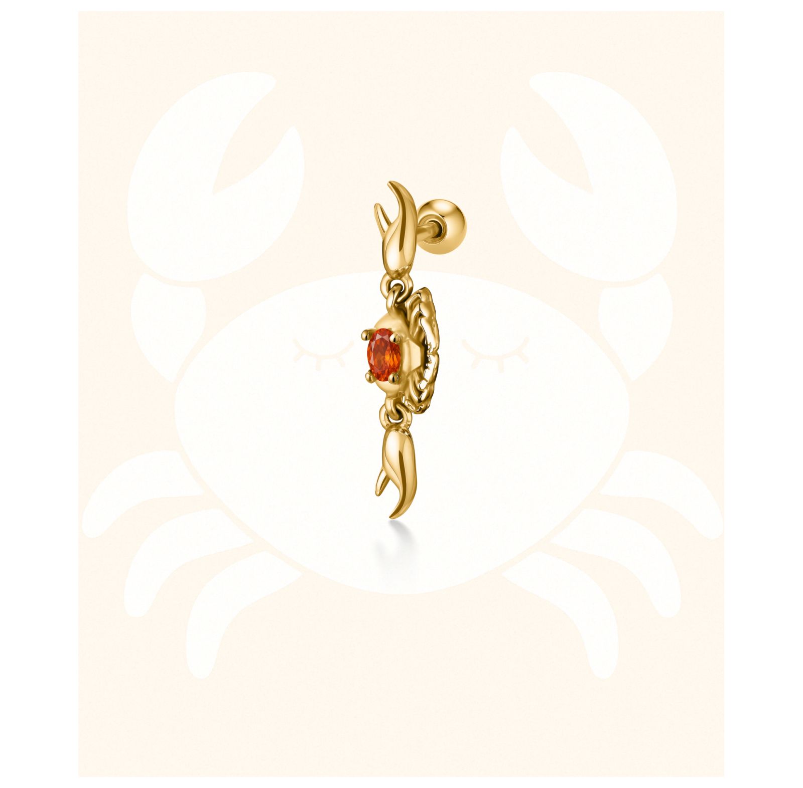 Серьги Hey Harper Crab Stud