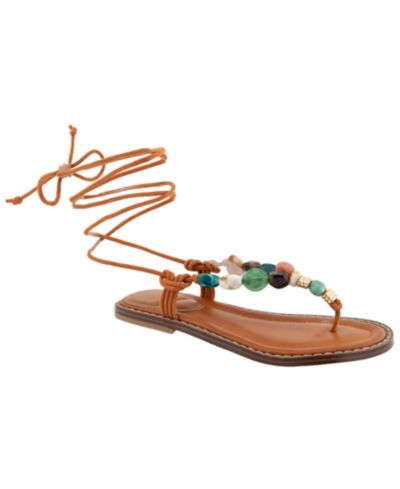 Kenneth Cole New York Женские сандалии Kenneth Cole New York Santiago Lace-Up Thong Flat