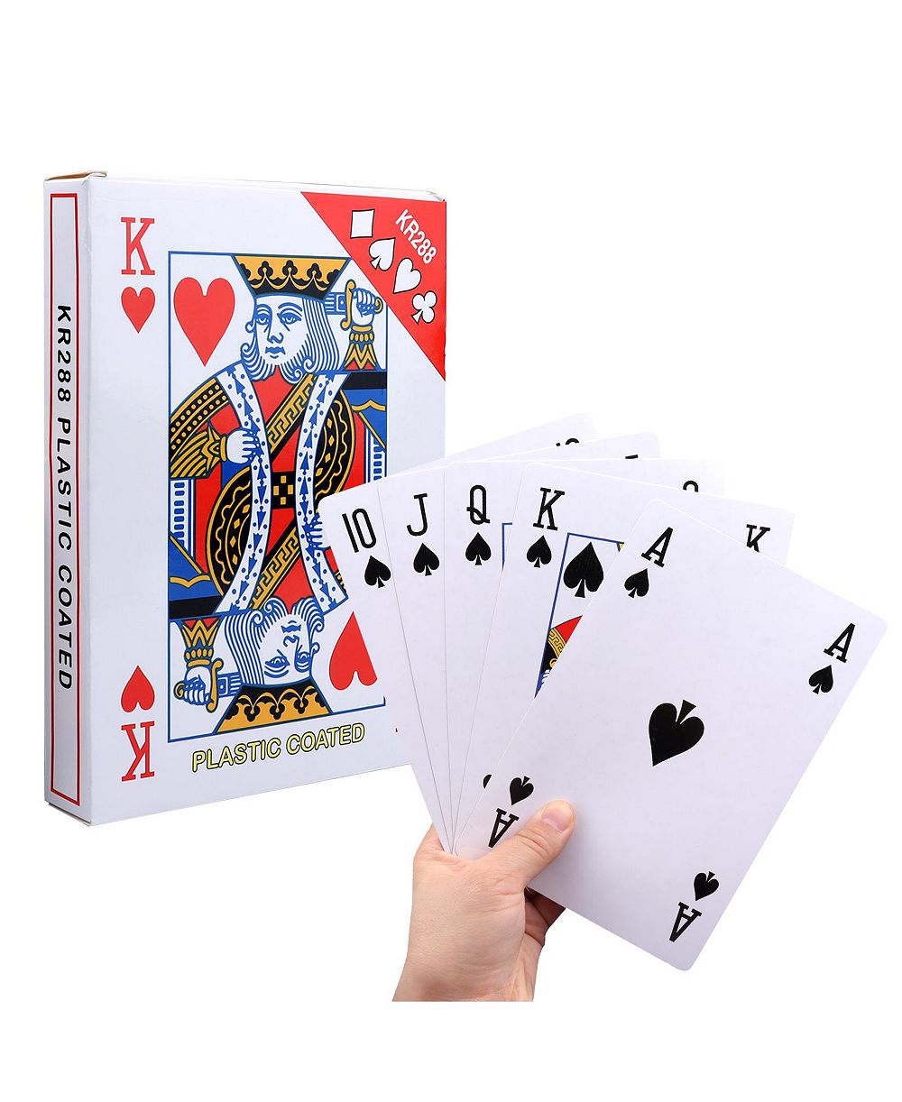 Гигантские игральные карты GSE Games & Sports Expert 5"x7" Jumbo для детей и пожилых людей