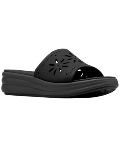 Женские сандалии-мюли Clarks Women's Drift Floral Slip-On Wedge