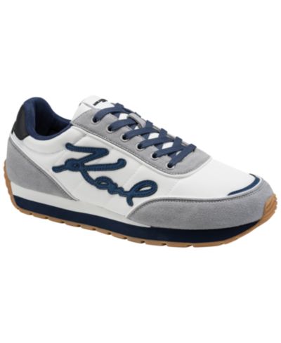 KARL LAGERFELD PARIS Men's Lace-Up Low Profile Sneakers