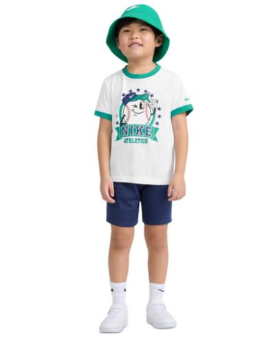 Nike Детский набор Nike Boys' 4-7 Dri-FIT Baseball Character Short-Sleeve T-Shirt and Shorts, 2-Piece Set