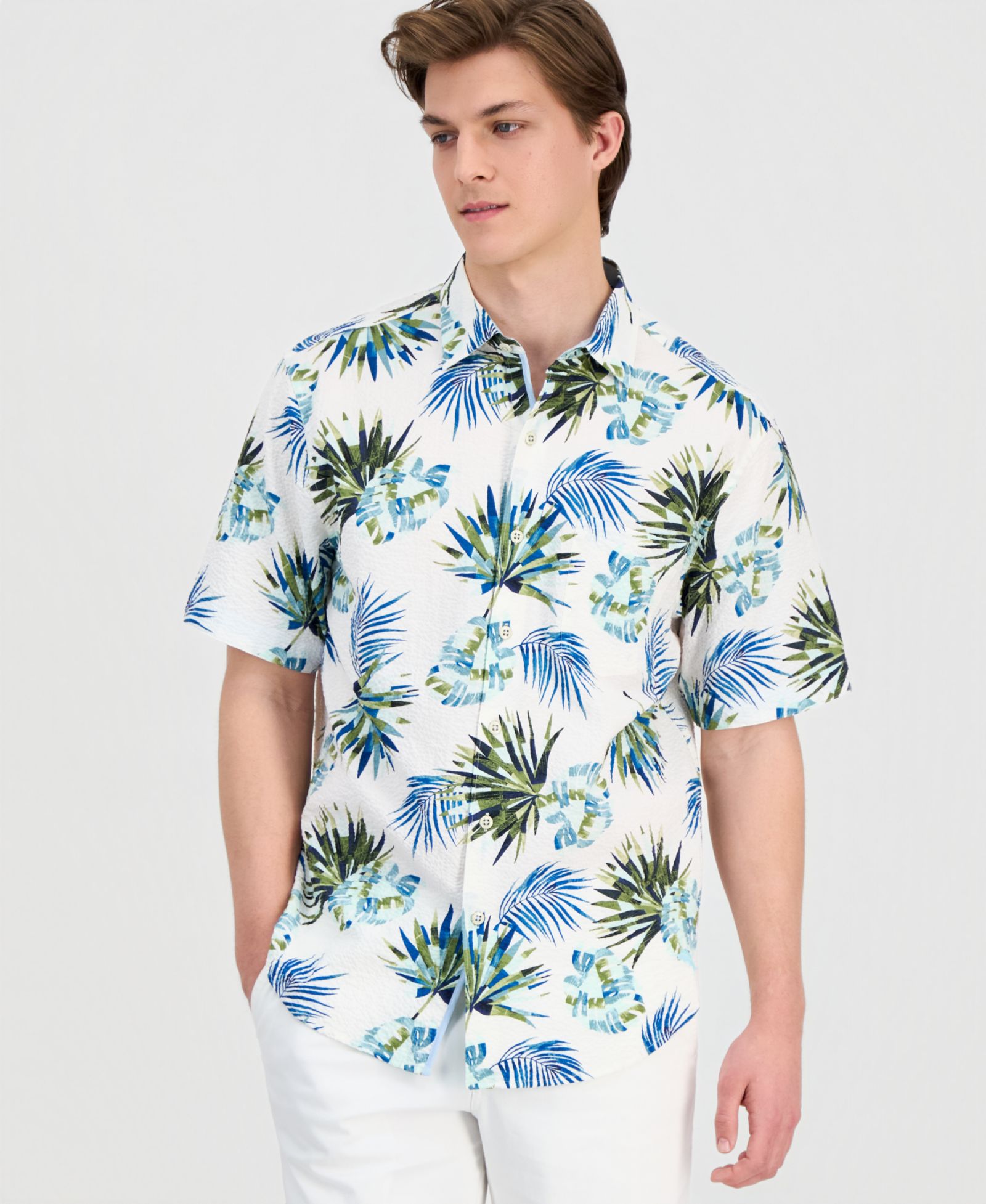 Tommy Bahama Men's Nova Wave Frond Mosaic Printed Shirt