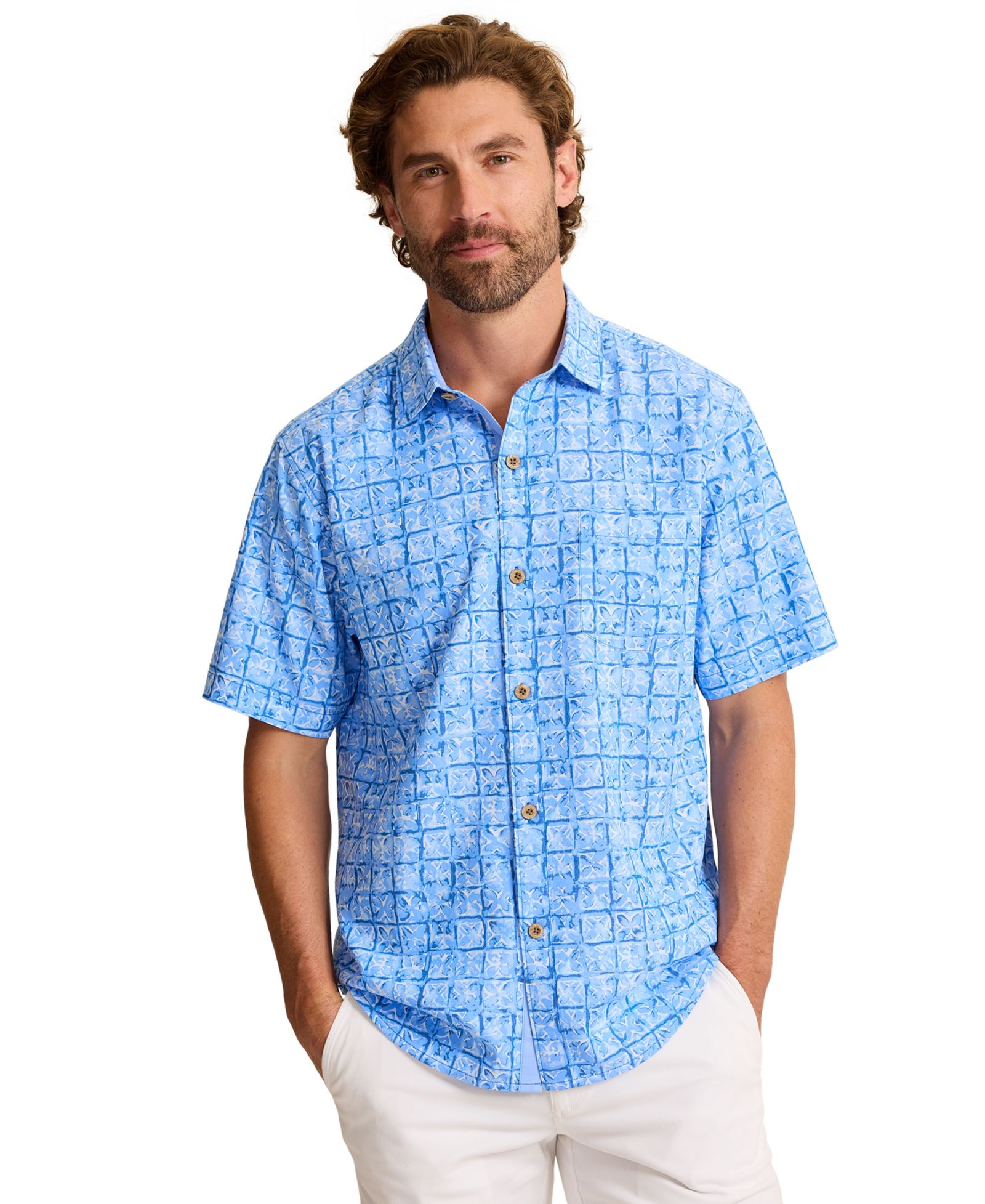 Мужская рубашка Tommy Bahama Coastal Ease Carrico Tiles