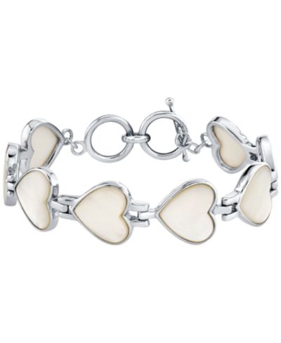 Macy's Mother Of Pearl Bracelet in Sterling Silver
