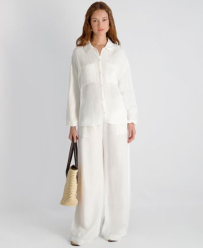 French Connection Women's Cooper Linen Oversized Top